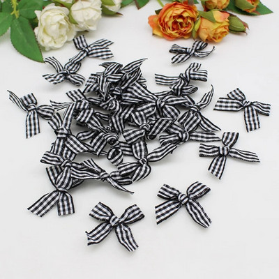 50/100kom 10mm-20mm Male mašne od satenske vrpce Cvjetne aplikacije za šivanje Zanatska mašna Šivanje za vjenčanje DIY ukrasi