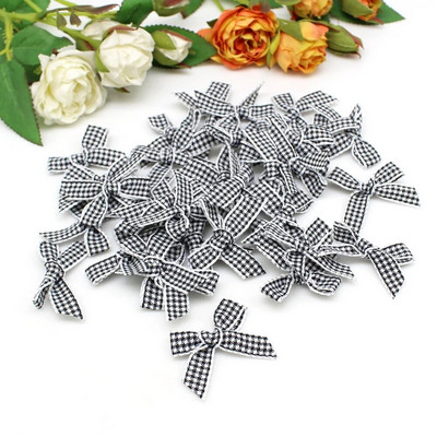 50/100kom 10mm-20mm Male mašne od satenske vrpce Cvjetne aplikacije za šivanje Zanatska mašna Šivanje za vjenčanje DIY ukrasi