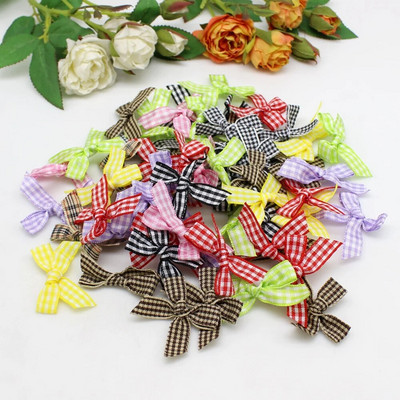 50/100kom 10mm-20mm Male mašne od satenske vrpce Cvjetne aplikacije za šivanje Zanatska mašna Šivanje za vjenčanje DIY ukrasi