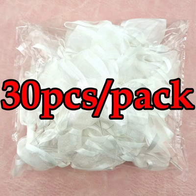 (30 gab./iepakojumā)11cm balts ar platmalu organzas loku lentes Apģērbu aksesuāri Roku darbs Amatniecība Mājas dekorēšana