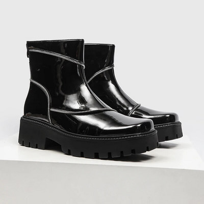 Meeste saapad Sügis- ja Talvine Paks Tald, Libisemiskindlad Trendikad kingad Uued Mitmekülgsed Chelsea Saapad Meeste vabaaja Mood Meeste saapad