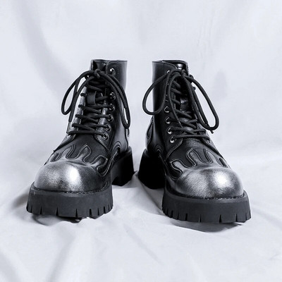 Τάσεις της μόδας Lace-Up Ankle Boots Ανδρικές μπότες εργασίας άνετες μοτοσικλέτας Mesn Soft Leather Wearable Working Outdoor Ανδρικές μπότες