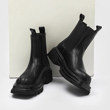 Ανδρικές μπότες πολυτελείας μάρκας Δερμάτινες Μπότες εργασίας για εξωτερικούς χώρους Αναπνέουσες Αντιολισθητικές Μπότες Ανδρικές Χειμερινές Μπότες Chelsea