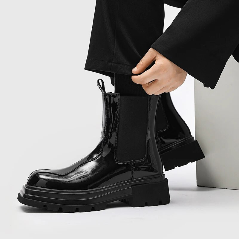 Ανδρικές μπότες πολυτελείας μάρκας Δερμάτινες Μπότες εργασίας για εξωτερικούς χώρους Αναπνέουσες Αντιολισθητικές Μπότες Ανδρικές Χειμερινές Μπότες Chelsea