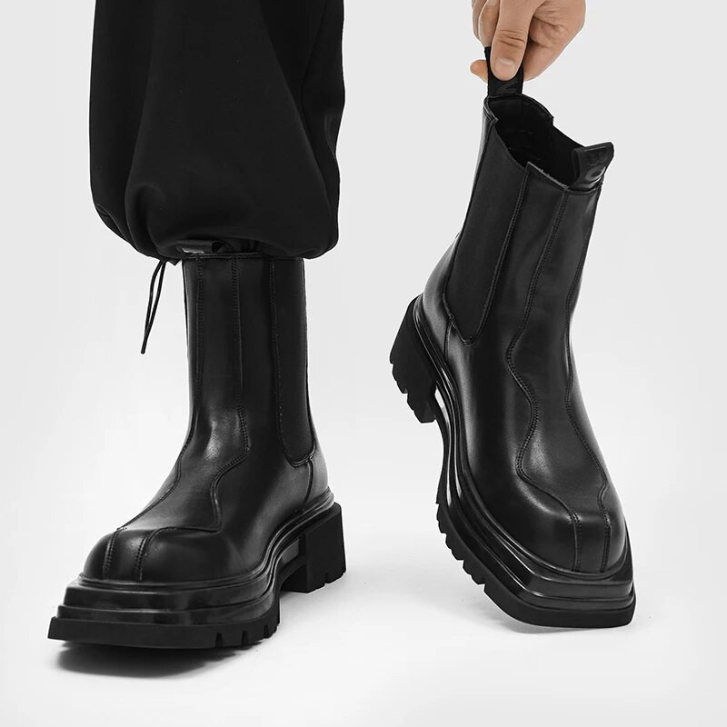 Ανδρικές μπότες πολυτελείας μάρκας Δερμάτινες Μπότες εργασίας για εξωτερικούς χώρους Αναπνέουσες Αντιολισθητικές Μπότες Ανδρικές Χειμερινές Μπότες Chelsea