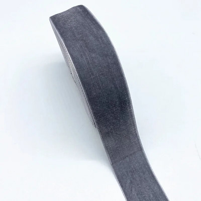 Jauna 6–38 mm krāsu vienas sejas līnijas samta lente Bowknot Ziemassvētku lentes ballīšu dekorēšanai