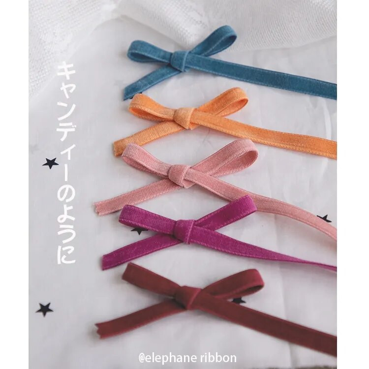 Jauna 6–38 mm krāsu vienas sejas līnijas samta lente Bowknot Ziemassvētku lentes ballīšu dekorēšanai