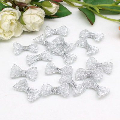 50/100 tk 15mm-30mm kullast ja hõbedast käsitsi valmistatud lindist vibud käsitööks Pulmakutse Dekoratiivsed kaunistused Scrapbooking