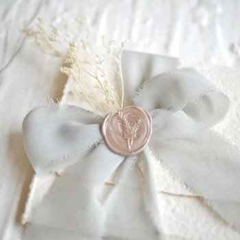 4CM*5M Ръчно изработена сатенена шифонова копринена панделка с протрити ръбове за сватбена покана Опаковане на букети Декорации за рожден ден Подаръци