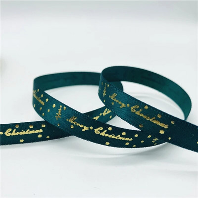 5 jardi/partija 10 mm Ziemassvētku lente, apdrukāta Ziemassvētku grosgrain lente rokām darināta dizaina Ziemassvētku dekorēšanai, DIY dāvanu iesaiņošanai