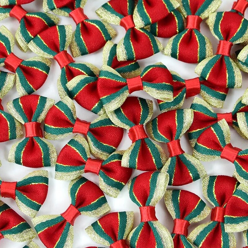 30 tk Jõuluvibu Jõulupuu kaunistused DIY jõulupärg Garland Bell vibusõlme käsitöö Jõulupidu Juukseaksessuaarid Uusaasta