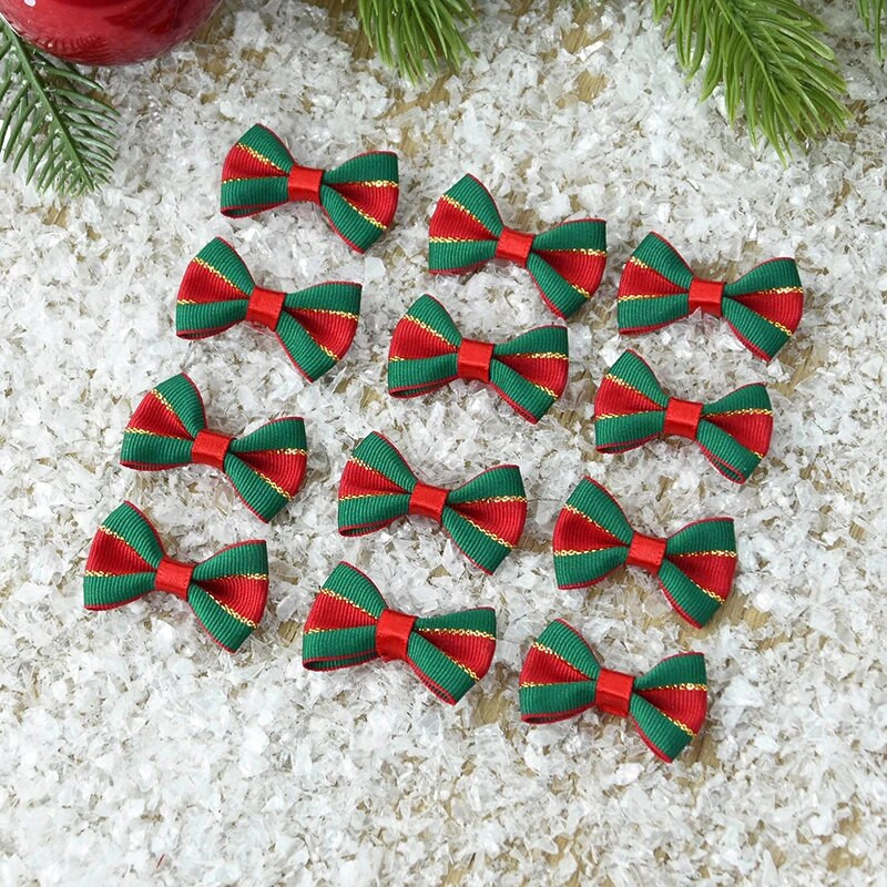 30 tk Jõuluvibu Jõulupuu kaunistused DIY jõulupärg Garland Bell vibusõlme käsitöö Jõulupidu Juukseaksessuaarid Uusaasta