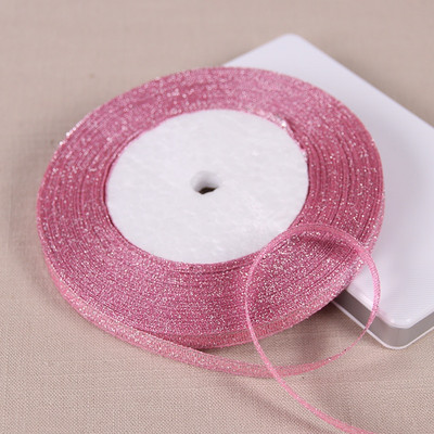 25 jardi 6 mm sudraba zelta mirdzoši mirdzoši zīda satīna lentes ballīte mājas kāzu dekorēšanai dāvanu iesaiņošanai Ziemassvētku Helovīnam, DIY materiāls