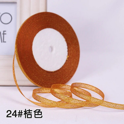 25 jardi 6 mm sudraba zelta mirdzoši mirdzoši zīda satīna lentes ballīte mājas kāzu dekorēšanai dāvanu iesaiņošanai Ziemassvētku Helovīnam, DIY materiāls