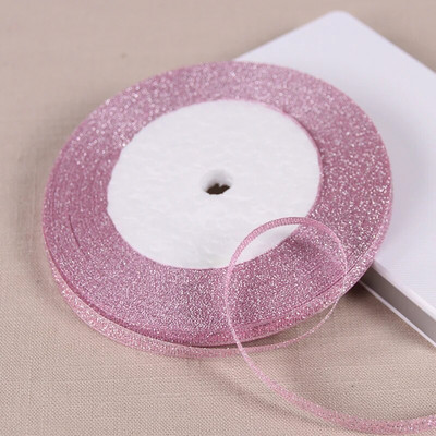 25 jardi 6 mm sudraba zelta mirdzoši mirdzoši zīda satīna lentes ballīte mājas kāzu dekorēšanai dāvanu iesaiņošanai Ziemassvētku Helovīnam, DIY materiāls