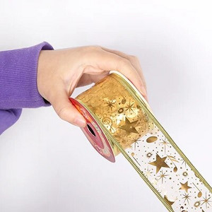 Χριστουγεννιάτικη διακόσμηση 10 γιάρδων Τριαντάφυλλο/Ασημί/Χρυσό/Κόκκινο/Μπλε Κορδέλες για Χειροτεχνίες Κατασκευή Φιόγκων Organza Κορδέλα Glitter Χριστουγεννιάτικη κορδέλα