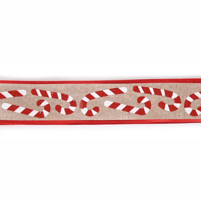 4/5/6 M Ziemassvētku lente kruķis Dzelzs stieple audekla lentes DIY dāvanu iesaiņošana Ziemassvētku eglītes lente vītnes vainags loki Amatniecība