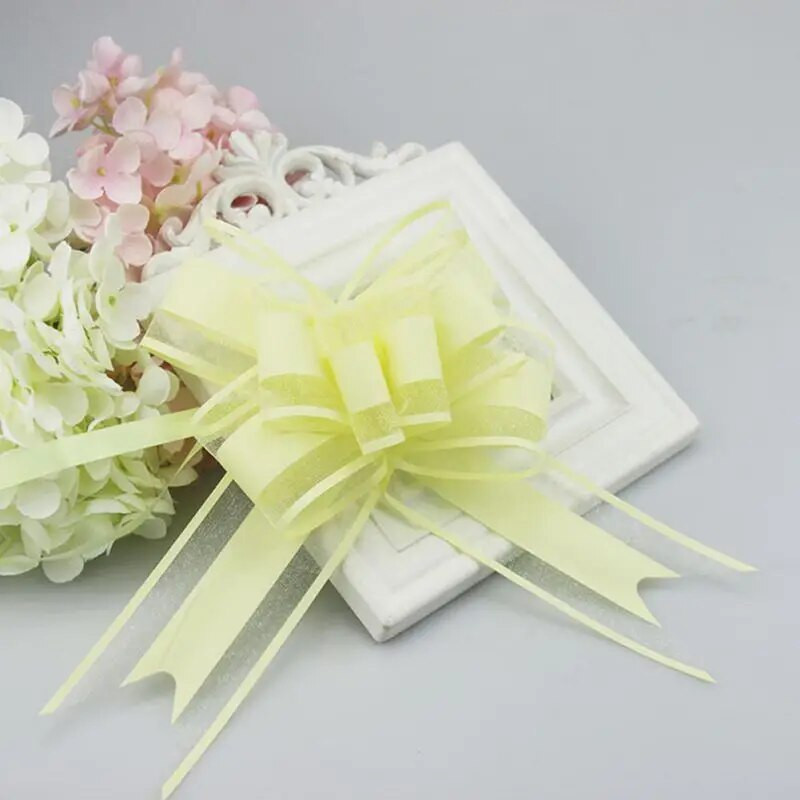 10 τμχ Συσκευασία δώρου Τραβήξτε φιόγκους Χριστουγεννιάτικο δέντρο Κορδέλες Πρωτοχρονιάτικες Διακοσμήσεις Navidad για Γάμος Διακόσμηση Αυτοκινήτων Χειροτεχνίας Φιόγκοι Υ1