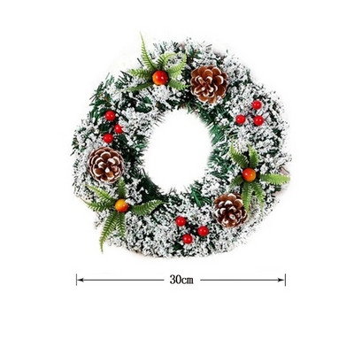 20/40 cm-es karácsonyi koszorú ajtófüzérek függő díszek Boldog karácsonyt otthoni dekoráció 2024 Boldog Új Évet Navidad koszorúk