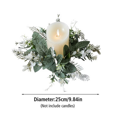 Ziemassvētku rotājumi svečturis svečturis vainags centrālais mākslīgais ķiršu priedes vītne Jaungada Ziemassvētku kāzu dekors