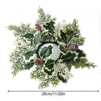 Ziemassvētku rotājumi svečturis svečturis vainags centrālais mākslīgais ķiršu priedes vītne Jaungada Ziemassvētku kāzu dekors