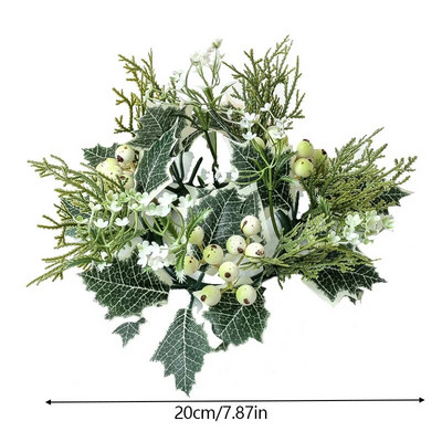 Ziemassvētku rotājumi svečturis svečturis vainags centrālais mākslīgais ķiršu priedes vītne Jaungada Ziemassvētku kāzu dekors