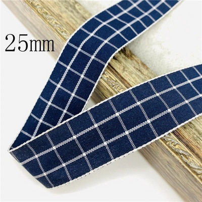 5υάρδες/Παρτίδα 10mm 25mm Πολυεστερική καρό κορδέλα Χριστουγεννιάτικη κορδέλα για χειροποίητο φιόγκο Χριστουγεννιάτικα διακοσμητικά DIY Συσκευασία δώρου
