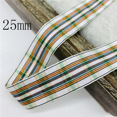 5υάρδες/Παρτίδα 10mm 25mm Πολυεστερική καρό κορδέλα Χριστουγεννιάτικη κορδέλα για χειροποίητο φιόγκο Χριστουγεννιάτικα διακοσμητικά DIY Συσκευασία δώρου