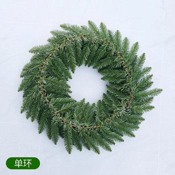 Χριστουγεννιάτικη Πράσινη Πεύκη Τεχνητό Φυτό Διακόσμηση Τοίχου Χριστουγεννιάτικο Πάρτυ Διακόσμηση Σπιτιού Γιρλάντα στρογγυλή 30/40/50/60cm