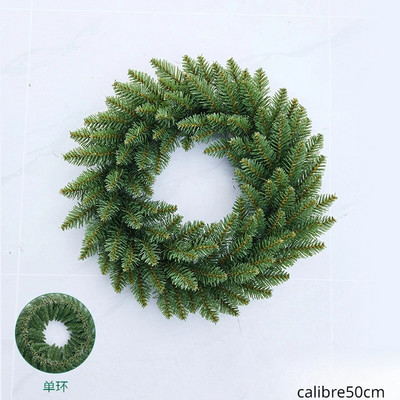 Karácsonyi zöld fenyő mesterséges növényi dekoráció függőfal karácsonyi parti lakberendezési kerek füzér 30/40/50/60 cm