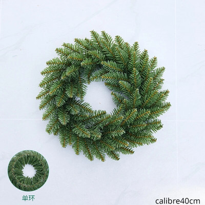 Karácsonyi zöld fenyő mesterséges növényi dekoráció függőfal karácsonyi parti lakberendezési kerek füzér 30/40/50/60 cm