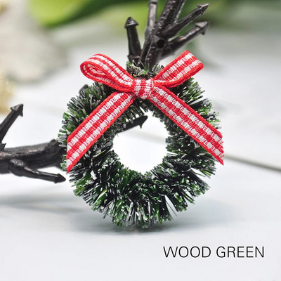 12gb Ziemassvētku vainagu rotājumi Ziemassvētku eglīšu dekors Dārza mājas dekorēšana Mini amatniecības leļļu namiņa mikro dekors DIY Leļļu mājas dekors