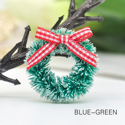 12gb Ziemassvētku vainagu rotājumi Ziemassvētku eglīšu dekors Dārza mājas dekorēšana Mini amatniecības leļļu namiņa mikro dekors DIY Leļļu mājas dekors