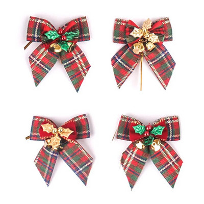 4 vnt kalėdiniai lankai Kalėdų eglutės puošybos lankeliai su mažais varpeliais „pasidaryk pats“ amatų lankai Naujųjų metų dovana Kalėdų puošmena namams