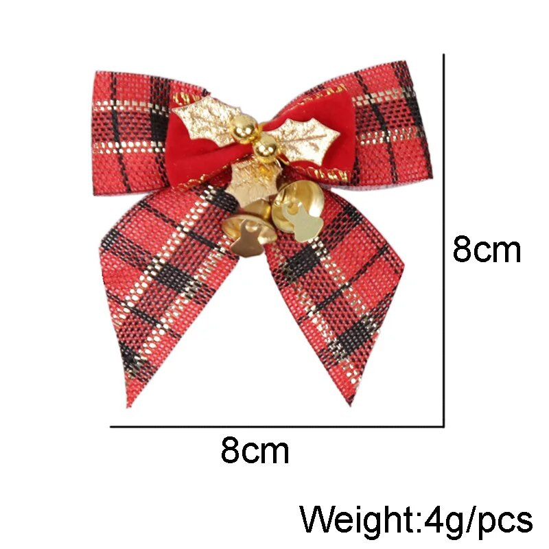 4 vnt kalėdiniai lankai Kalėdų eglutės puošybos lankeliai su mažais varpeliais „pasidaryk pats“ amatų lankai Naujųjų metų dovana Kalėdų puošmena namams