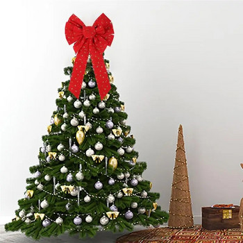Χριστουγεννιάτικο ντεκόρ με φιόγκο Big Glitter Star Χριστουγεννιάτικο παπιγιόν Διακόσμηση DIY Χριστουγεννιάτικο μενταγιόν Χριστουγεννιάτικο Δέντρο για Φεστιβάλ δώρων πάρτι