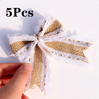 2M/Roll Dabīga vintage džutas audekls mežģīņu lente Amatniecība DIY šūšana džutas audums dāvanu iesaiņojums kāzu ballīte Ziemassvētku mājas dekorēšana