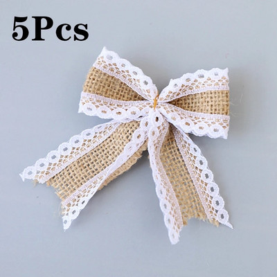 2M/Roll Dabīga vintage džutas audekls mežģīņu lente Amatniecība DIY šūšana džutas audums dāvanu iesaiņojums kāzu ballīte Ziemassvētku mājas dekorēšana