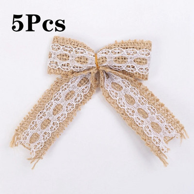 2M/Roll Dabīga vintage džutas audekls mežģīņu lente Amatniecība DIY šūšana džutas audums dāvanu iesaiņojums kāzu ballīte Ziemassvētku mājas dekorēšana