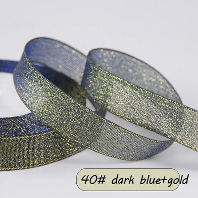 25 jardi krāsaina zelta satīna lente kāzu lente, amatniecība ar savām rokām, mirdzoša organza lente, dāvana, šūšana, apģērba dekors ballītei