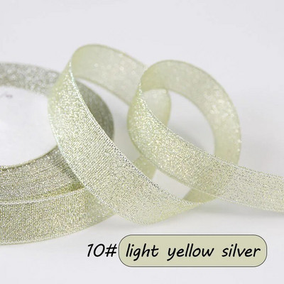 25 jardi krāsaina zelta satīna lente kāzu lente, amatniecība ar savām rokām, mirdzoša organza lente, dāvana, šūšana, apģērba dekors ballītei