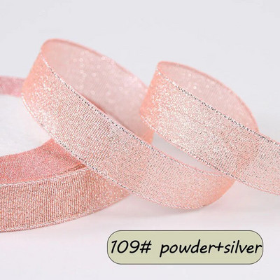 25 jardi krāsaina zelta satīna lente kāzu lente, amatniecība ar savām rokām, mirdzoša organza lente, dāvana, šūšana, apģērba dekors ballītei