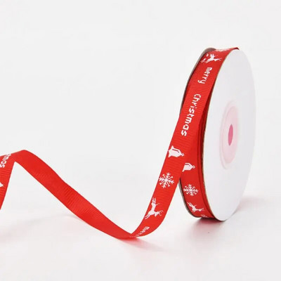 10 ярда лента за коледна украса Направи си сам ръчно изработена щампована полиестерна парти Коледно сватбено парти Опаковка за подарък Позлатена лента