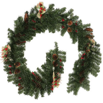 Κρεμαστά στολίδια Κρεμαστό Κρεμαστό Σκάλα για Πάρτυ Ζωηρό στεφάνι Pvc 180cm Χριστουγεννιάτικο στεφάνι Διακόσμηση Rattan Garland Πόρτα Τζάκι Στεφάνι