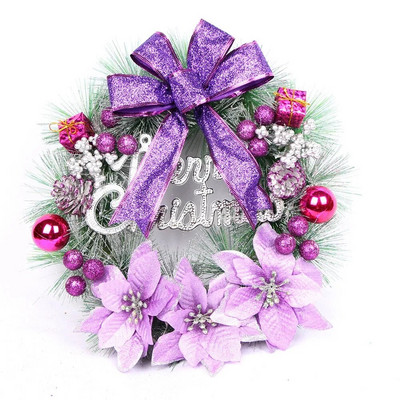 Ziemassvētku vainags priekšdurvju šampanieša zelta loga sienu durvju dekorēšanai Ziemassvētku vītnes ornamentam Helovīna ballīšu piederumi