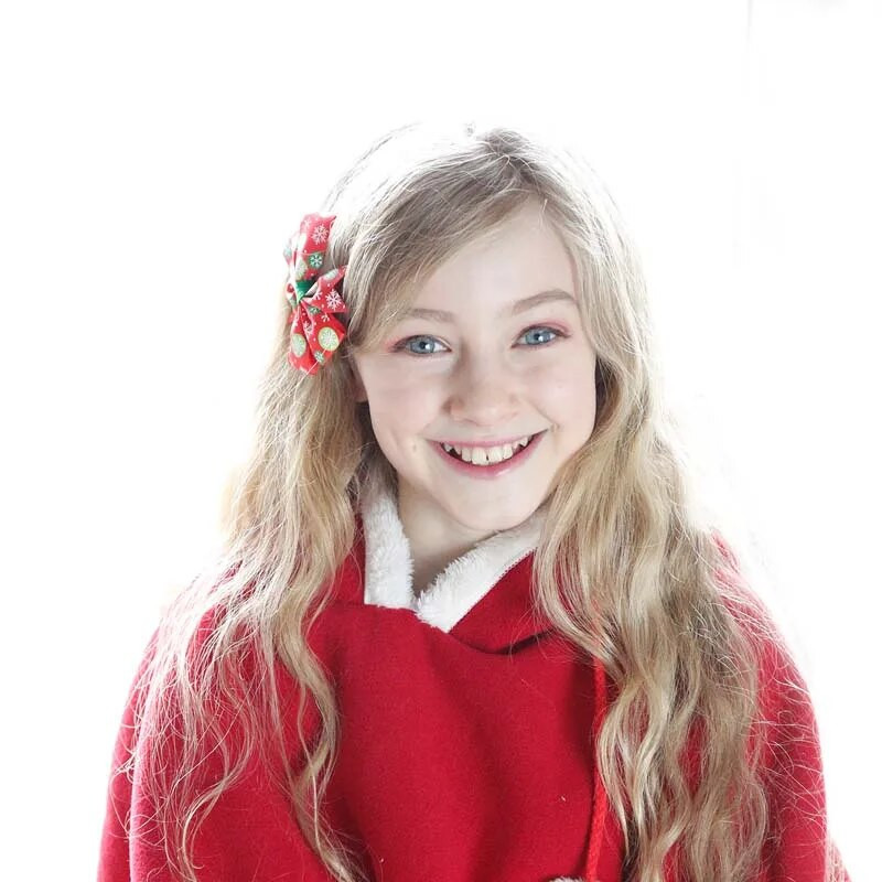 12gab./partija 3" Grosgrain ziedu lentu bantes ar klipsi Bērnu meiteņu organza matu bantes amatniecībai Ziemassvētku rotājumi matu aksesuāri