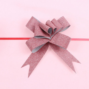 100 τμχ Glitter Pull Bows Δώρο Κορδέλες Κόμπος Φιόγκοι για συσκευασία δώρου Καλάθι λουλουδιών Διακόσμηση αυτοκινήτου γάμου