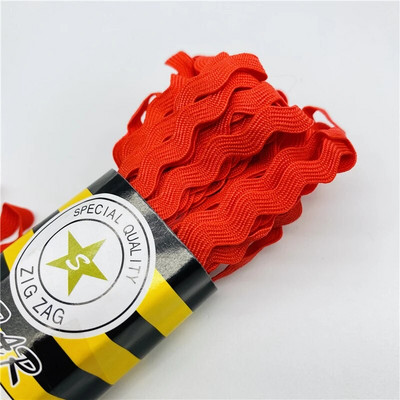 15 jardi/partii 6 mm siksakpaelad polüesterlint DIY käsitsi valmistatud materjal pulmapeo jaoks jõulukaunistusega vibu lint