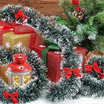 4/1 τεμ. Χριστουγεννιάτικη κορδέλα γιρλάντα Χριστουγεννιάτικο δέντρο Foil Pull Flower Κορδέλες Στολίδια Πράσινο μπαστούνι πουλιένια διακόσμηση γάμου προμήθειες