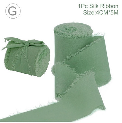 „Pasidaryk pats“ su briaunomis šifono, primenančio šilką, juostelės, vestuvių kvietimo puokštės audinys 4 cm x 5 m Kalėdų dekoravimo dovanų pakavimas